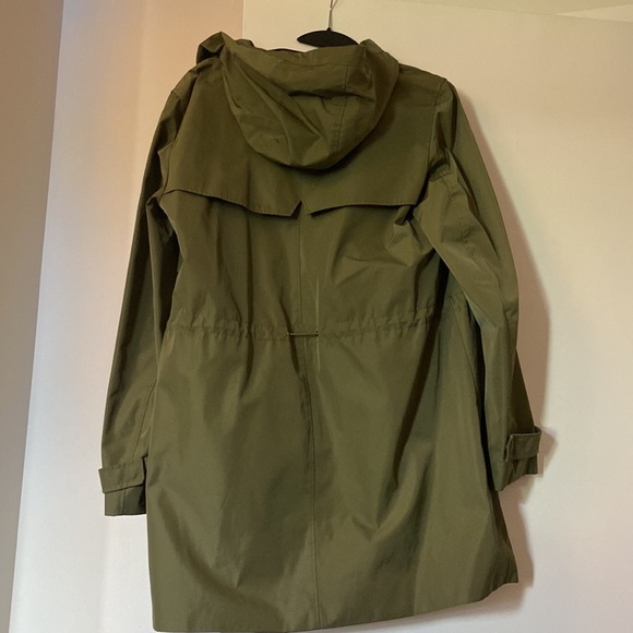 Mango, Sz US S, trench, water repellent olive green rain jacket - Picture 2 of 6
